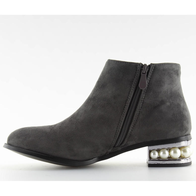 Čizme za gležnjače Jodhpur čizme sa sivim biserima siva