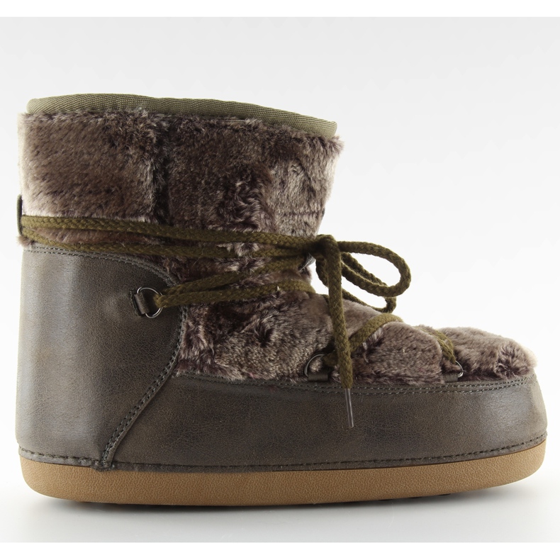 Snježne pahulje mjesec s krzno smeđim hw9501 Kaki smeđa