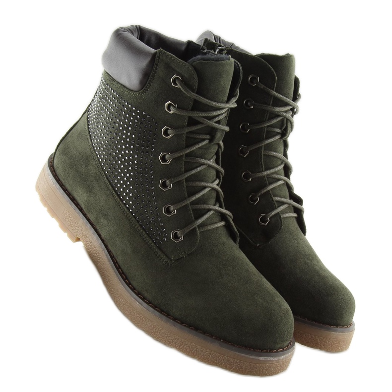 Zelene ženske traperice HQ896 Green zelena