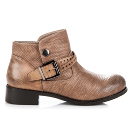 Niske čizme s uzorkom smeđa