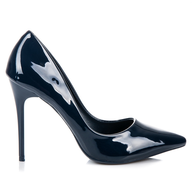 Comer Tamnoplave lakirane štikle plava