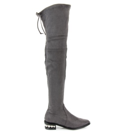 Fashion Sivi mušketiri s biserima siva