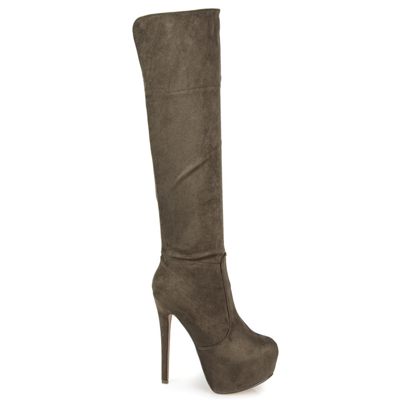 Comer Čizme od antilopa na platformi zelena