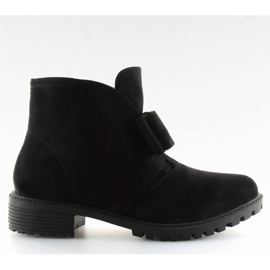 Čizme s lukom crne AT-0625-L crne crna