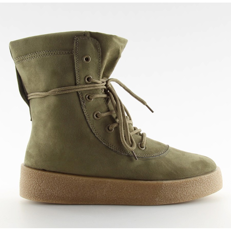 Zelene čizme s visokim potplatom zelena