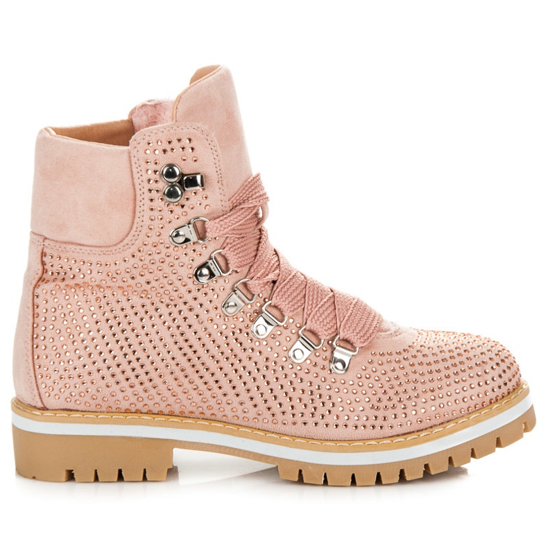 Vices Traperi sa širokim vezicama ružičasta