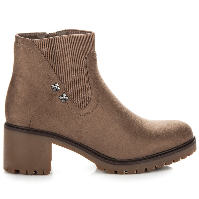 Milaya Čizme na širokom postu smeđa