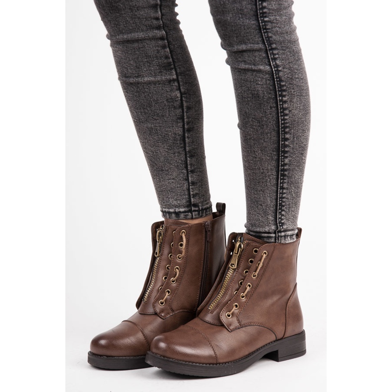 Ch. Creation Vezane čizme radnika smeđa