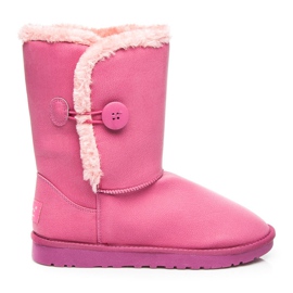 Torna Mukluki s gumbom ružičasta