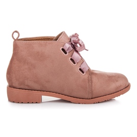 Bestelle Niske čizme vezane vrpcom ružičasta