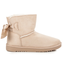 Čizme za snijeg s mašnom smeđa