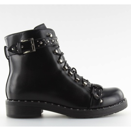 Crne čizme sa kopčom ae82p crne bakar