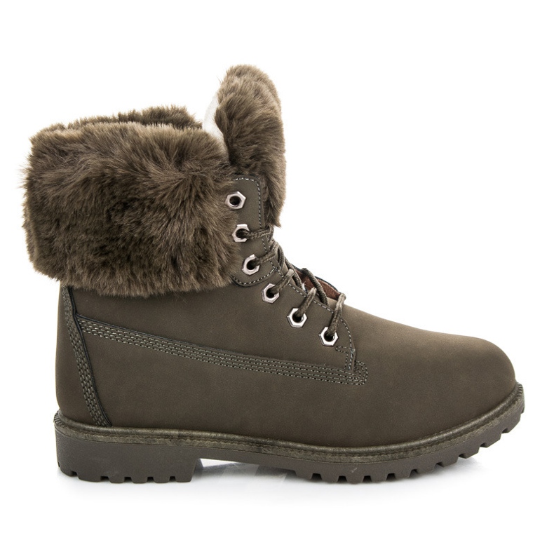 Traperi s krznom zelena