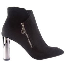 Elegantne čizme na srebrnoj peti M280P crna