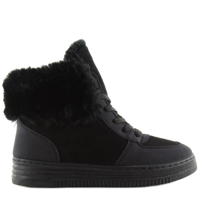 Crne tenisice debelo izolirane R138 crne crno