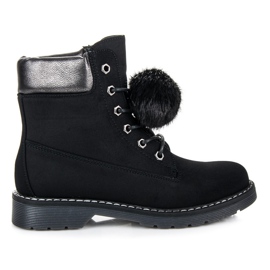 Bestelle Traperi s odvojivim pomponom crno