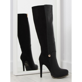 Crne JU860 crne čizme s platformom crna