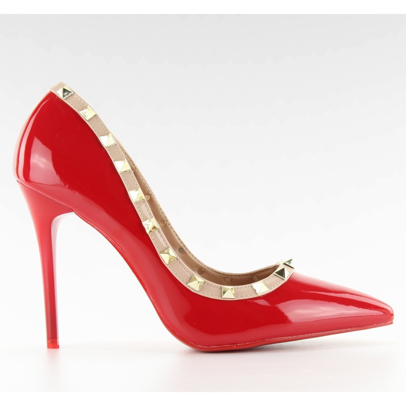 Pumpe na štikli Valentina crvena LL-76P Crvena smeđa