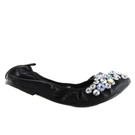 Balerinke s crnim kamenjem C87 crne crna