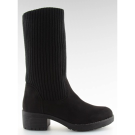 Crne gležnjače s pletenim gornjim dijelom crna