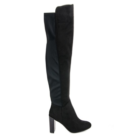 SDS Crne čizme do butina na postu crna