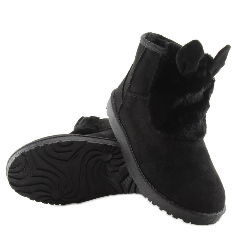 Crna emusija sa ušima B198 crna crno