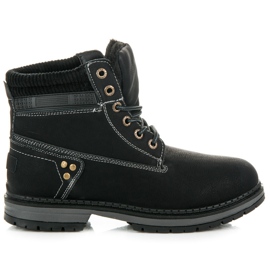 Čizme na vezanje crna