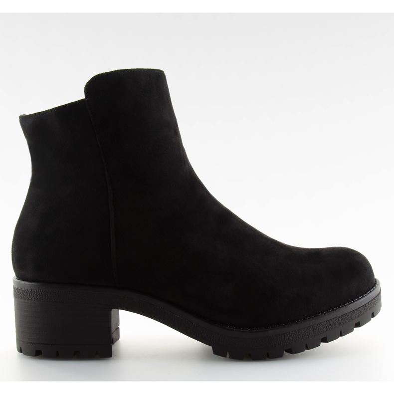 Crne ženske čizme sa širokim potpeticama crno