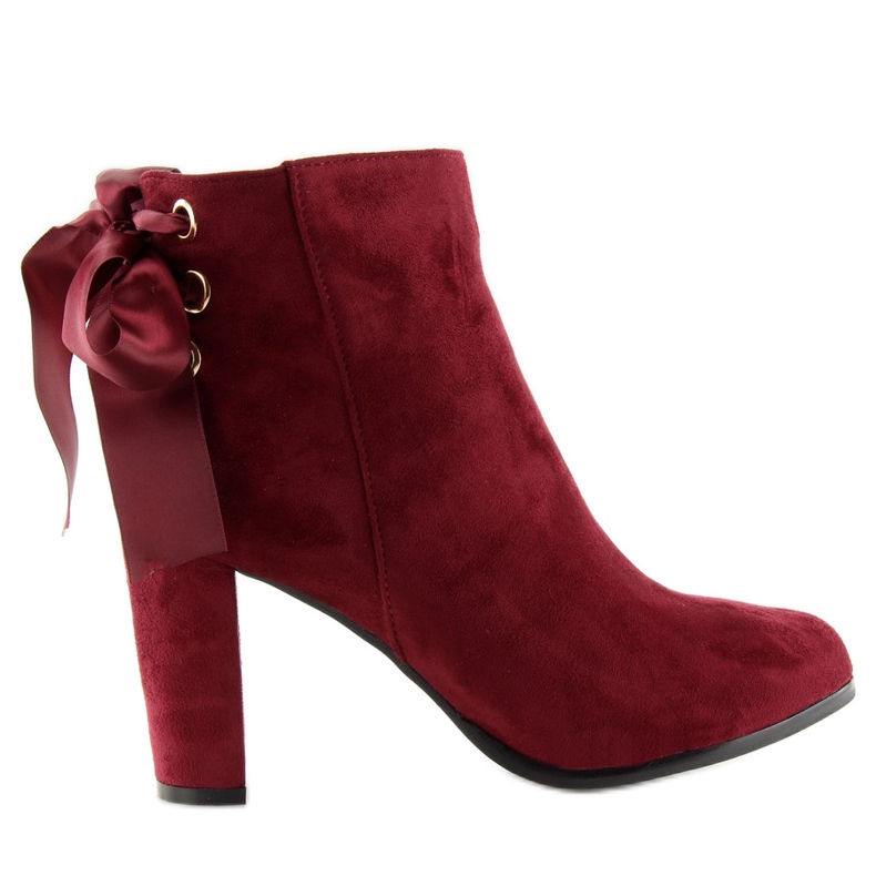 Čizme na post bordo A852 vino crvena