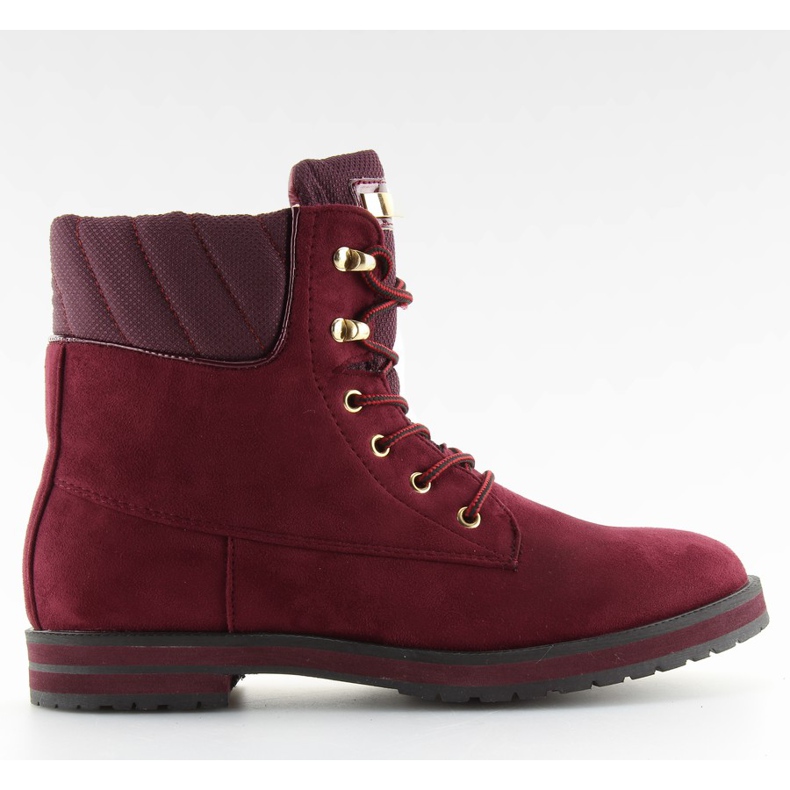 Čizme na vezanje, bordo vino crvena