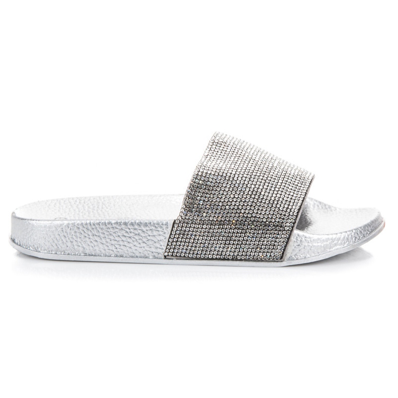 Queen Vivi Papuče s kristalima siva