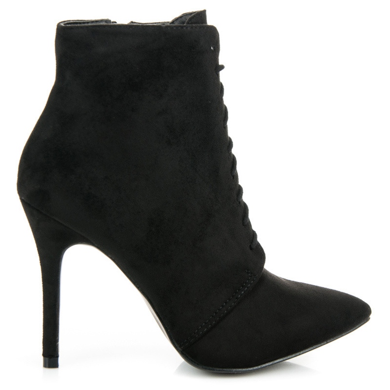 Cm Paris Vezane čizme na visoku petu crno