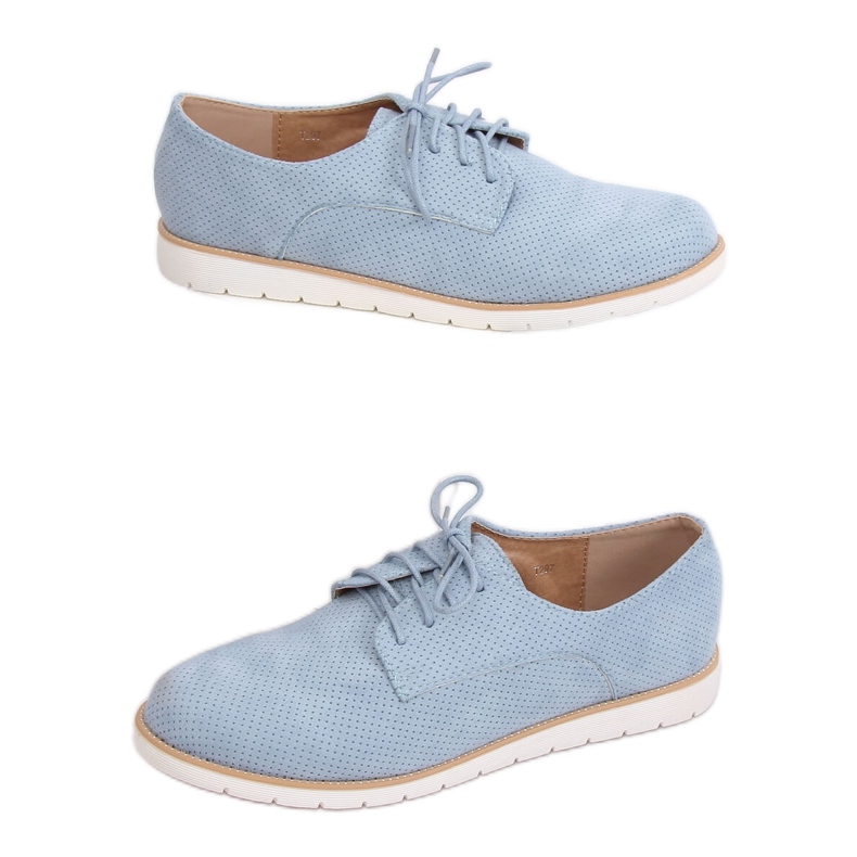 Ženske plave vezice na čipke T297 Plave plava