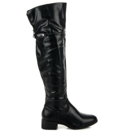 Crne čizme iznad koljena crna