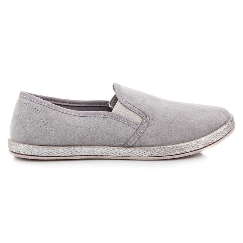 Mckeylor Slip on espadrile od antilopa siva