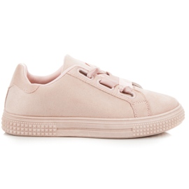 Tenisice od antilopa vezane vrpcom ružičasta