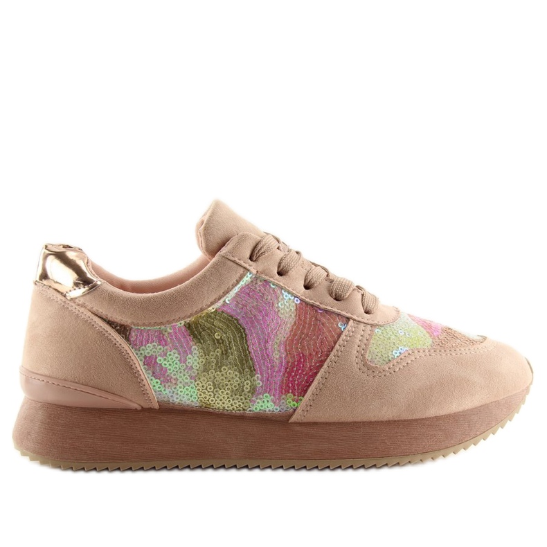 Sportske cipele s ružičastim šljokicama LH10P Pink žuta boja ružičasta