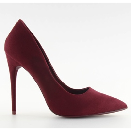 Pumpe na stiletto petu antilop bordo 5101 W. Crvene višebojan