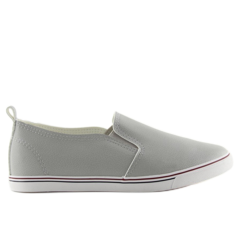 Sive xl08p Sive zrnate slip-on tenisice siva