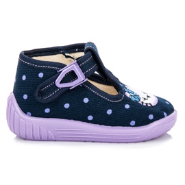 Reweks Papuče za djevojčicu plava ljubičasta
