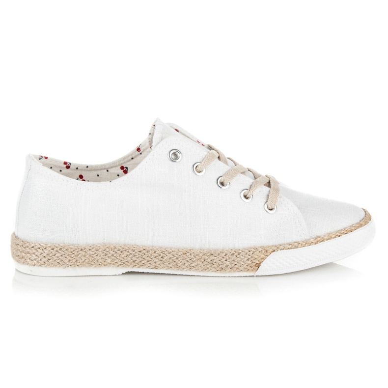 Kylie Espadrile na vezanje bijela