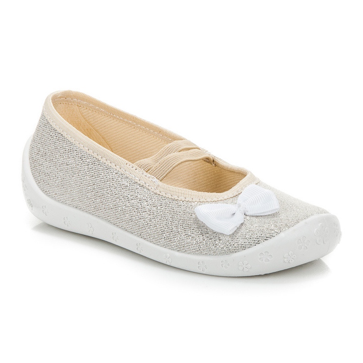 Reweks Srebrne papuče s gumicom siva