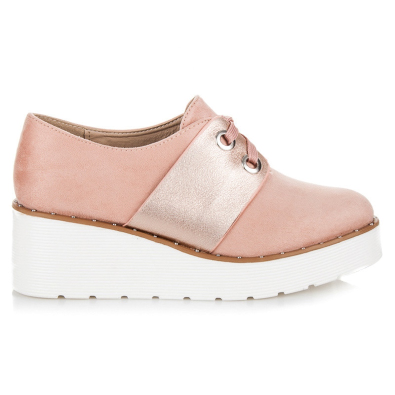 Seastar Vezane hlače na platformi ružičasta