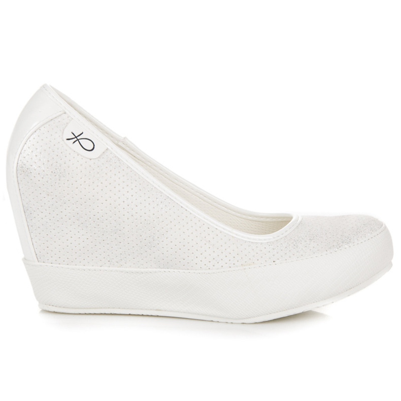 Vices Bijele pumpice na klin bijela