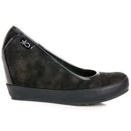 Vices Crne crne pumpice na klin crna