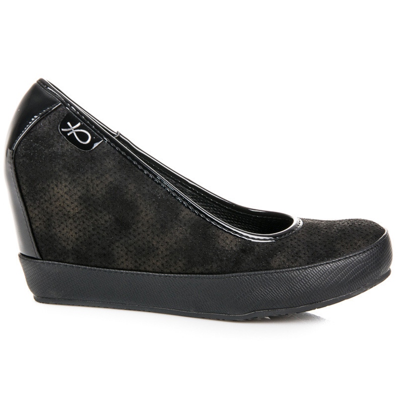 Vices Crne crne pumpice na klin crno