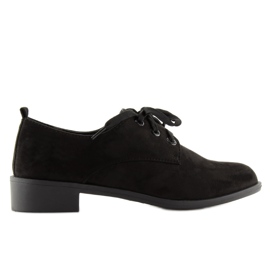 Ženske mokasinke s čipkom, crne Nc138 crna