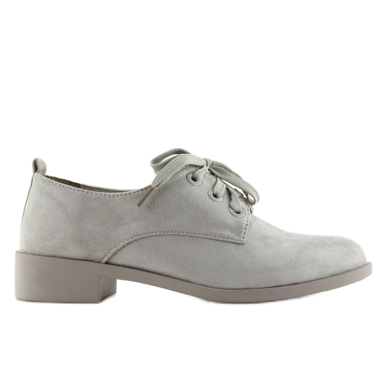 Ženske mokasinke s čipkom sive Nc138 sive siva