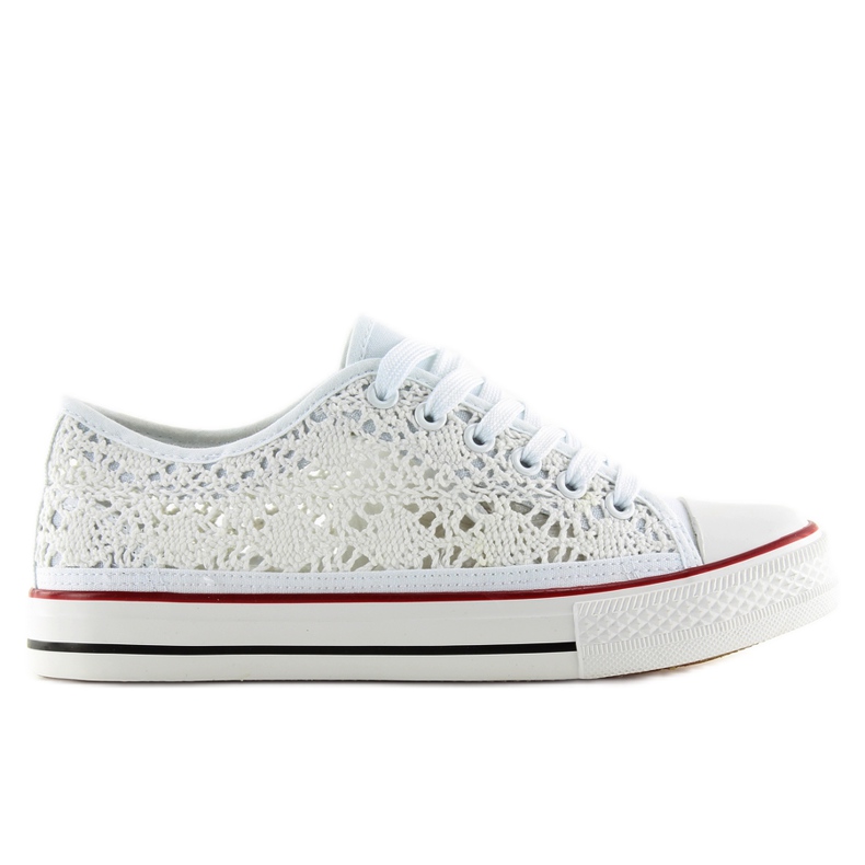 Ženske bijele čipkane tenisice NB89P bijele bijela
