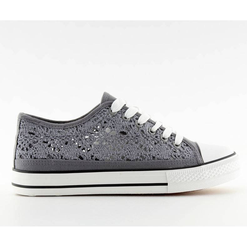 Ženske tenisice sive čipkane NB89P sive siva